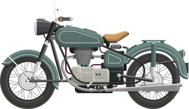 Retro Motorcycle Illustration